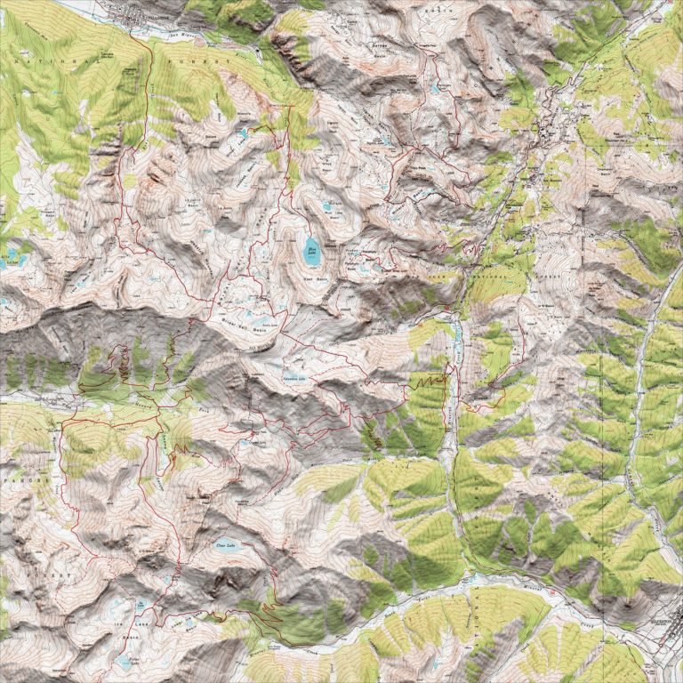 San Juan Mountain hiking map